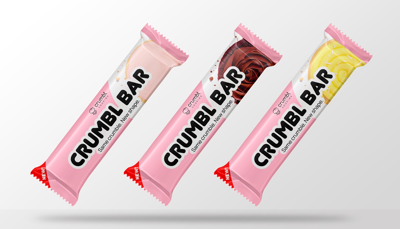 Trois emballages Crumbl Bar